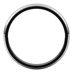 14K White 3 mm Half Round Edge Band Size 6.5 - BN & CO JEWELRY