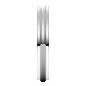 14K White 3 mm Half Round Edge Band Size 6.5 - BN & CO JEWELRY