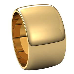 14K Yellow 12 mm Half Round Band Size 8.5 - BN & CO JEWELRY