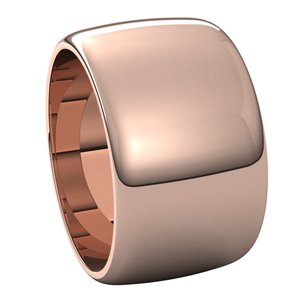 18K Rose 12 mm Half Round Band Size 5 - BN & CO JEWELRY