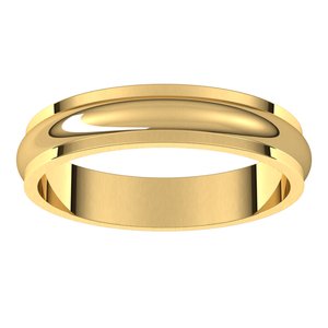 14K Yellow 4 mm Half Round Edge Band Size 7.5 - BN & CO JEWELRY