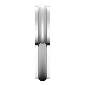 18K White 4 mm Half Round Edge Band Size 8 - BN & CO JEWELRY