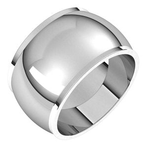 Sterling Silver 12 mm Half Round Edge Band Size 8 - BN & CO JEWELRY