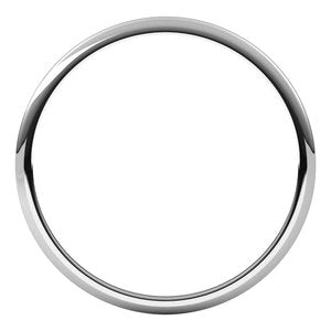 14K White 1 mm Half Round Light Band Size 4.5 - BN & CO JEWELRY
