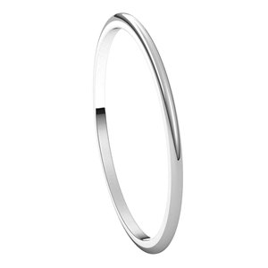 Sterling Silver 1 mm Half Round Light Band Size 7 - BN & CO JEWELRY