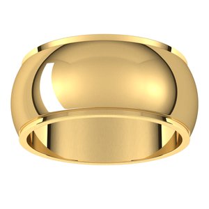 18K Yellow 9 mm Half Round Edge Band Size 7 - BN & CO JEWELRY