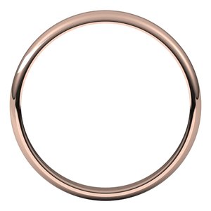 14K Rose 3 mm Half Round Light Band Size 8 - BN & CO JEWELRY