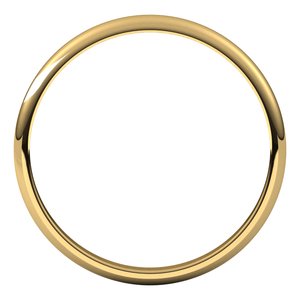 14K Yellow 2 mm Half Round Light Band Size 4 - BN & CO JEWELRY