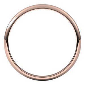 10K Rose 2 mm Half Round Light Band Size 3.5 - BN & CO JEWELRY