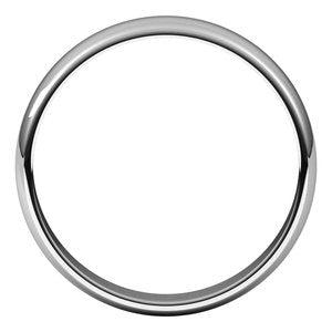 14K White 4 mm Half Round Light Band Size 5.5 - BN & CO JEWELRY
