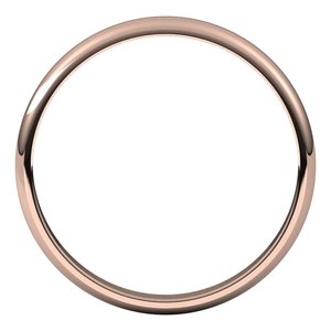 14K Rose 2.5 mm Half Round Light Band Size 7 - BN & CO JEWELRY