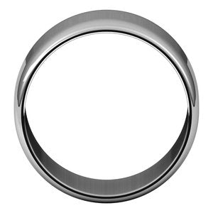 10K White 12 mm Half Round Light Band Size 9 - BN & CO JEWELRY