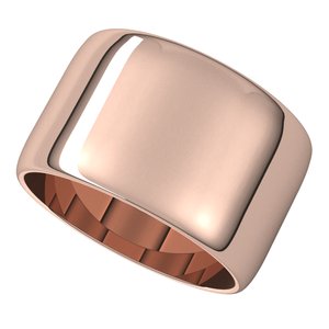 14K Rose 12 mm Half Round Light Band Size 9 - BN & CO JEWELRY