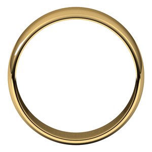 14K Yellow 7 mm Half Round Light Band - BN & CO JEWELRY
