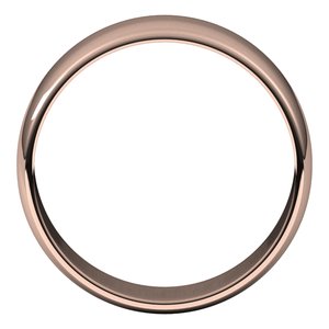 14K Rose 7 mm Half Round Light Band - BN & CO JEWELRY
