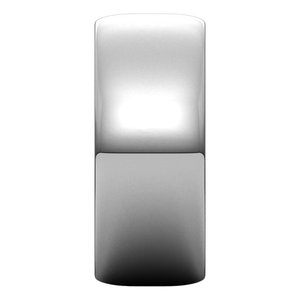 14K White 8 mm Half Round Light Band Size 11.5 - BN & CO JEWELRY