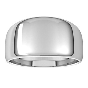 Sterling Silver 10 mm Half Round Tapered Band Size 7 - BN & CO JEWELRY