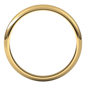 14K Yellow 3 mm Half Round Tapered Band Size 5 - BN & CO JEWELRY