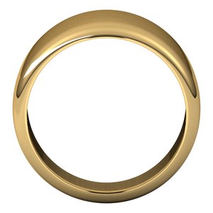 14K Yellow 14 mm Half Round Tapered Band Size 5.5 - BN & CO JEWELRY