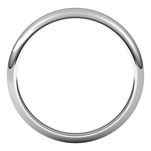 14K White 4 mm Half Round Tapered Band Size 7.5 - BN & CO JEWELRY