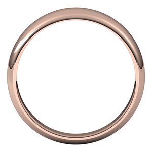 10K Rose 6 mm Half Round Tapered Band - BN & CO JEWELRY