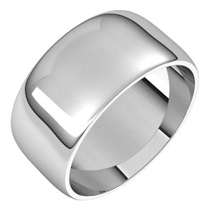 14K X1 White 9 mm Half Round Light Band Size 6.5 - BN & CO JEWELRY