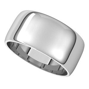 14K X1 White 9 mm Half Round Light Band Size 6.5 - BN & CO JEWELRY