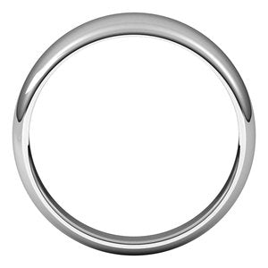14K White 7 mm Half Round Tapered Band - BN & CO JEWELRY