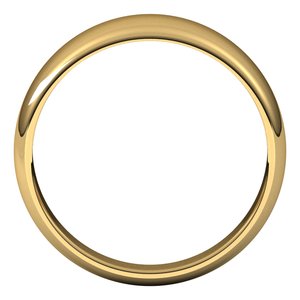 14K Yellow 7 mm Half Round Tapered Band - BN & CO JEWELRY