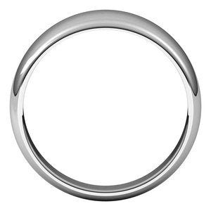 Platinum 8 mm Half Round Tapered Band Size 10.5 - BN & CO JEWELRY