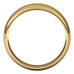 18K Yellow 8 mm Half Round Tapered Band Size 4 - BN & CO JEWELRY