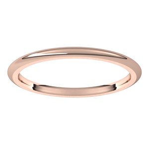 14K Rose 1.5 mm Half Round Comfort Fit Band Size 6 - BN & CO JEWELRY