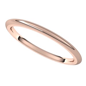 14K Rose 1.5 mm Half Round Comfort Fit Band Size 5 - BN & CO JEWELRY