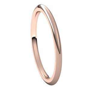 14K Rose 1.5 mm Half Round Comfort Fit Band Size 6 - BN & CO JEWELRY
