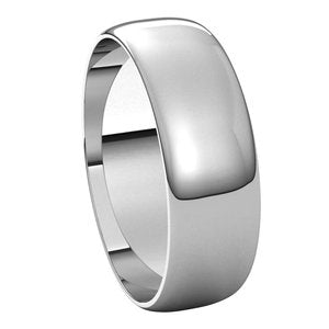 Sterling Silver 6 mm Half Round Ultra-Light Band Size 17 - BN & CO JEWELRY