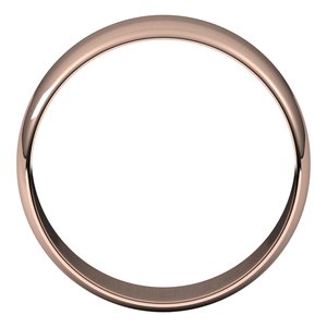 10K Rose 7 mm Half Round Ultra-Light Band - BN & CO JEWELRY