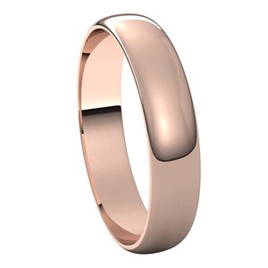 14K Rose 4 mm Half Round Ultra-Light Band Size 14.5 - BN & CO JEWELRY