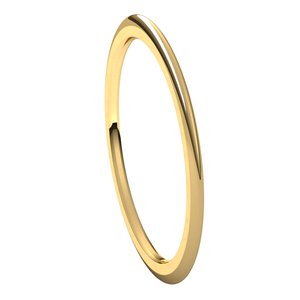 14K Yellow 1 mm Half Round Comfort Fit Band Size 4 - BN & CO JEWELRY