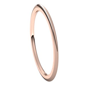 14K Rose 1 mm Half Round Comfort Fit Band Size 7 - BN & CO JEWELRY