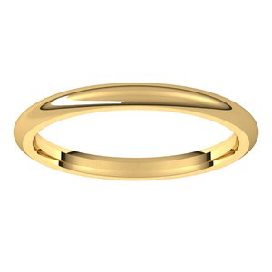 14K Yellow 2 mm Half Round Comfort Fit Band Size 11 - BN & CO JEWELRY