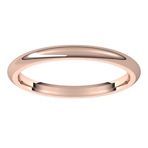 14K Rose 2 mm Half Round Comfort Fit Band Size 7.5 - BN & CO JEWELRY