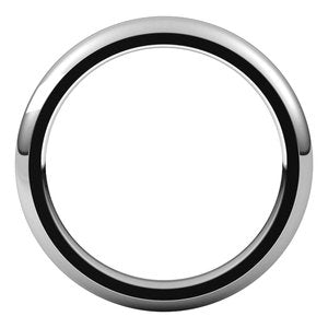 Platinum 3 mm Half Round Comfort Fit Band Size 11 - BN & CO JEWELRY