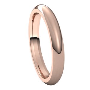 14K Rose 3 mm Half Round Comfort Fit Band Size 5.5 - BN & CO JEWELRY