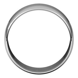 10K White 9 mm Half Round Ultra-Light Band Size 6 - BN & CO JEWELRY