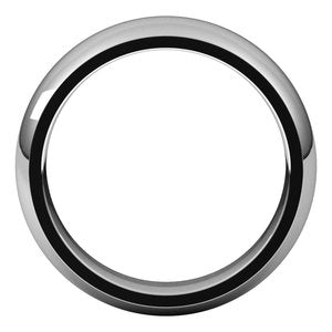 14K White 6 mm Half Round Comfort Fit Band Size 6.5 - BN & CO JEWELRY