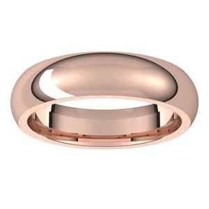 14K Rose 5 mm Half Round Comfort Fit Band Size 13 - BN & CO JEWELRY