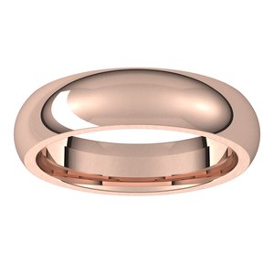 14K Rose 5 mm Half Round Comfort Fit Band Size 8 - BN & CO JEWELRY