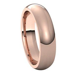 14K Rose 5 mm Half Round Comfort Fit Band Size 13 - BN & CO JEWELRY