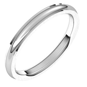 14K White 2.5 mm Comfort Fit Edge Band Size 7 - BN & CO JEWELRY