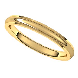 14K Yellow 2.5 mm Comfort Fit Edge Band Size 4.5 - BN & CO JEWELRY